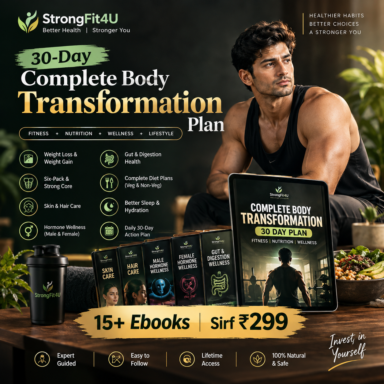 StrongFit4U 30-Day Complete Body Transformation Plan — Male